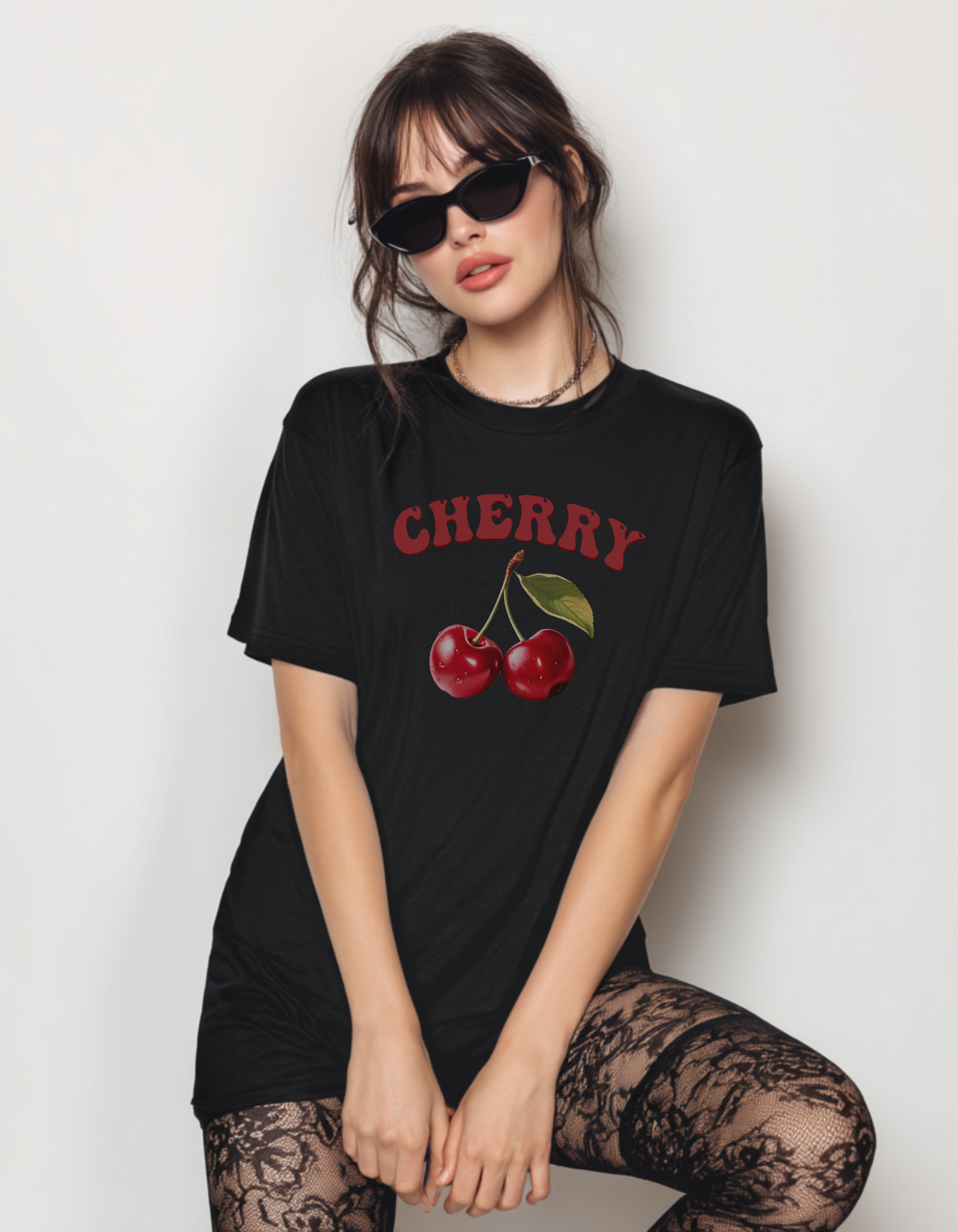 camiseta retro mujer negra