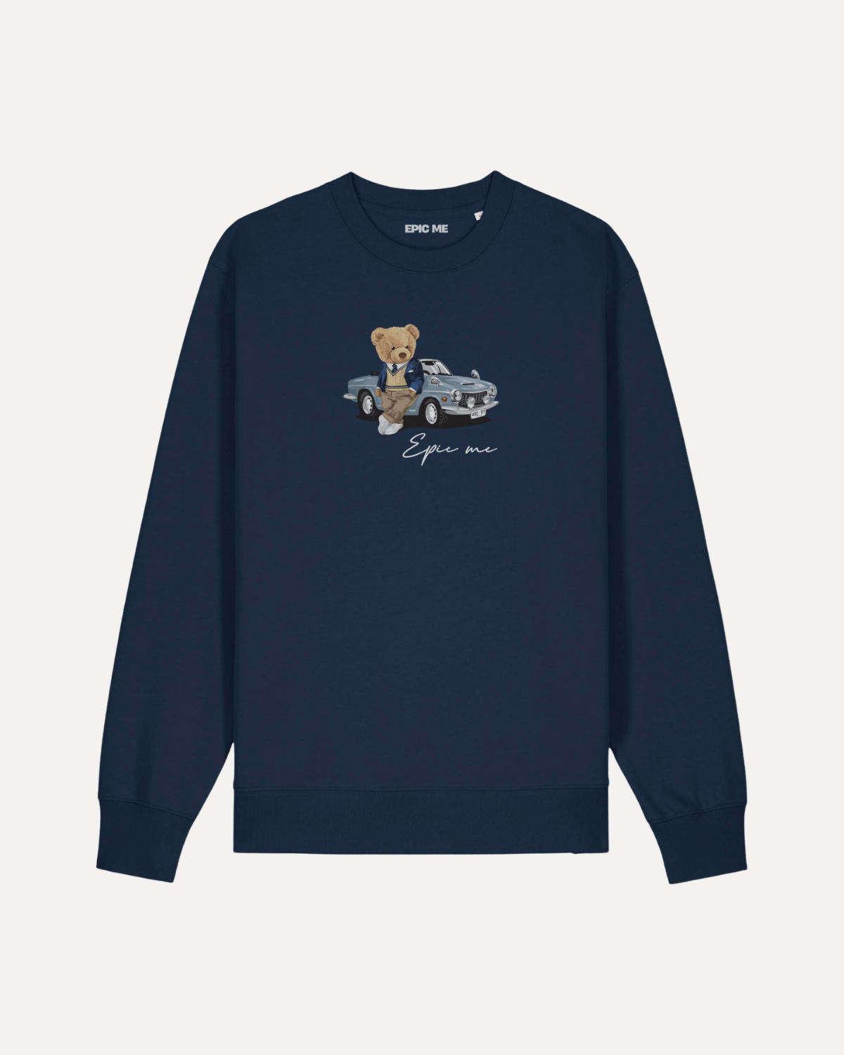 Sudadera Sin Capucha Azul Marino Teddy