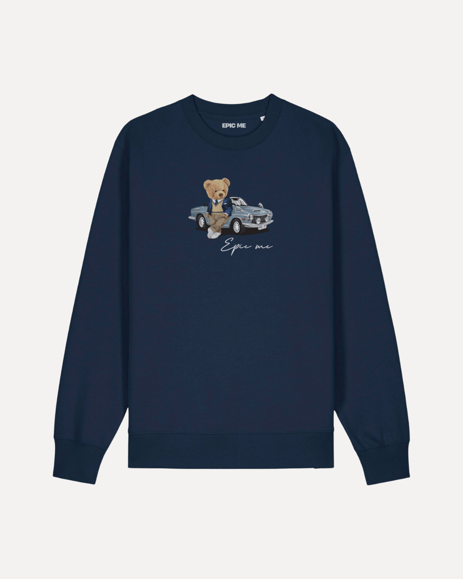 Sudadera Sin Capucha Azul Marino Teddy