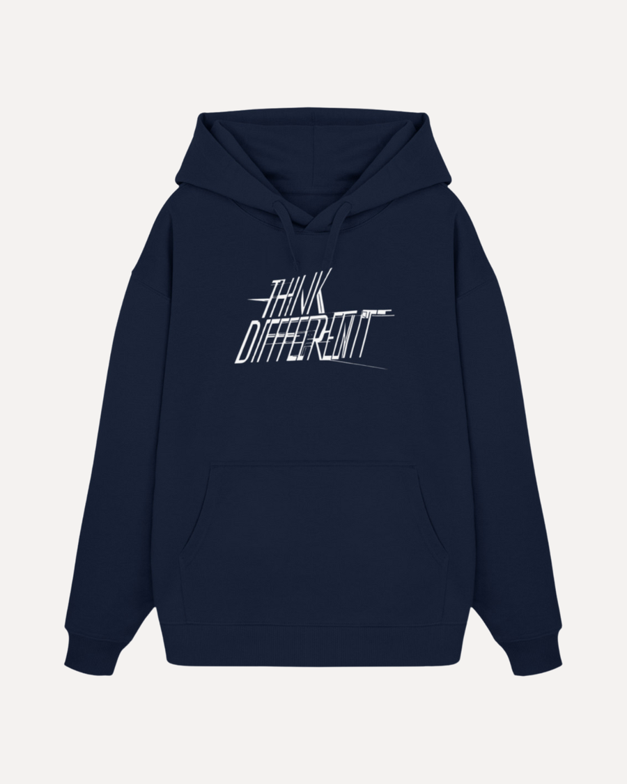 Sudadera Con Capucha Azul Marino Think Different