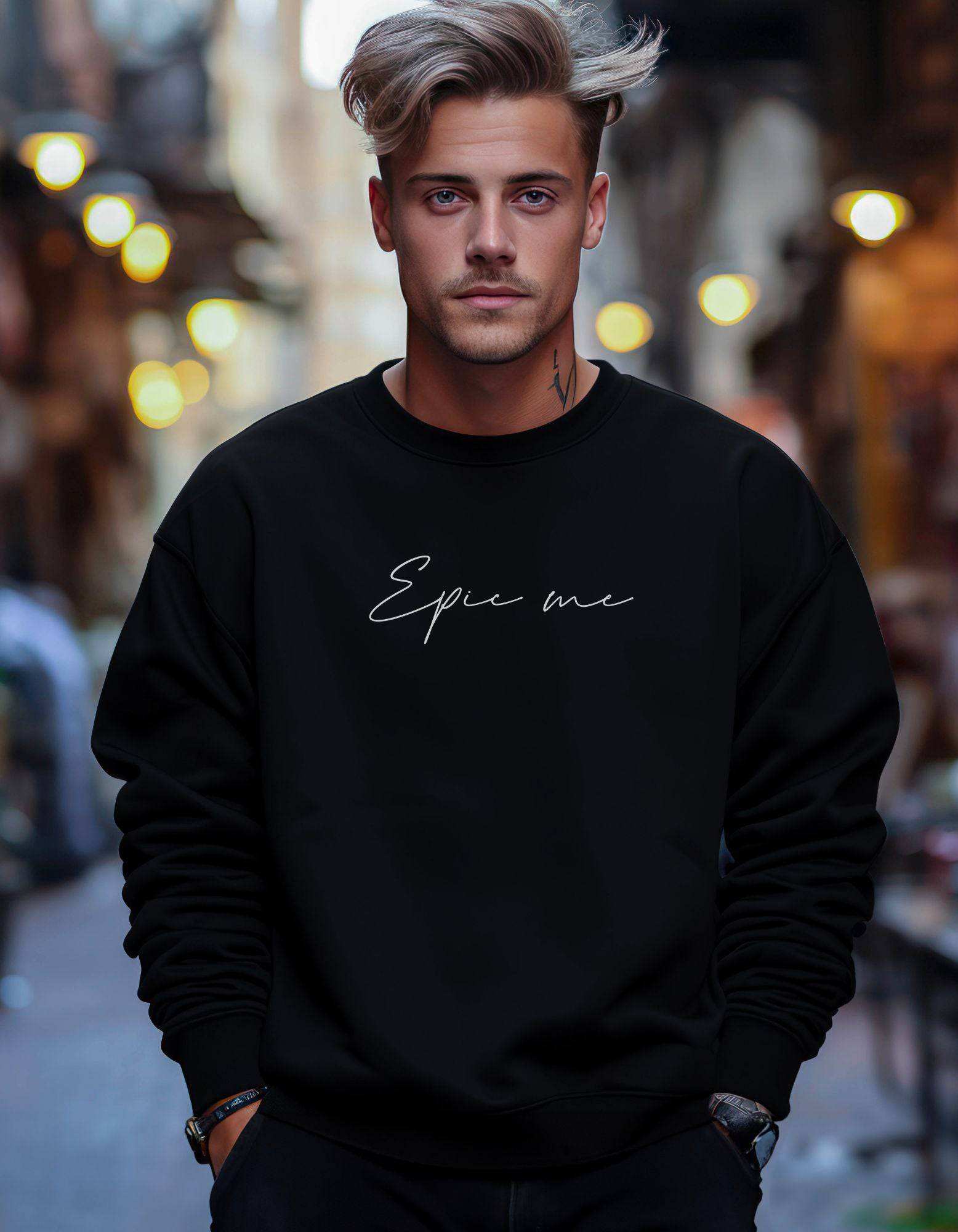 Sudadera hombre cuello redondo