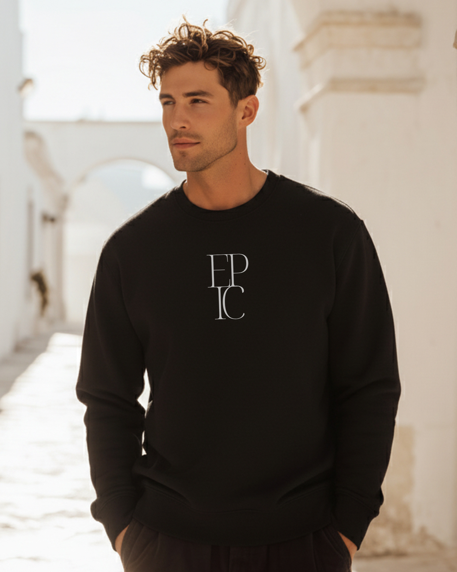 Sudadera Sin Capucha Negra EPIC