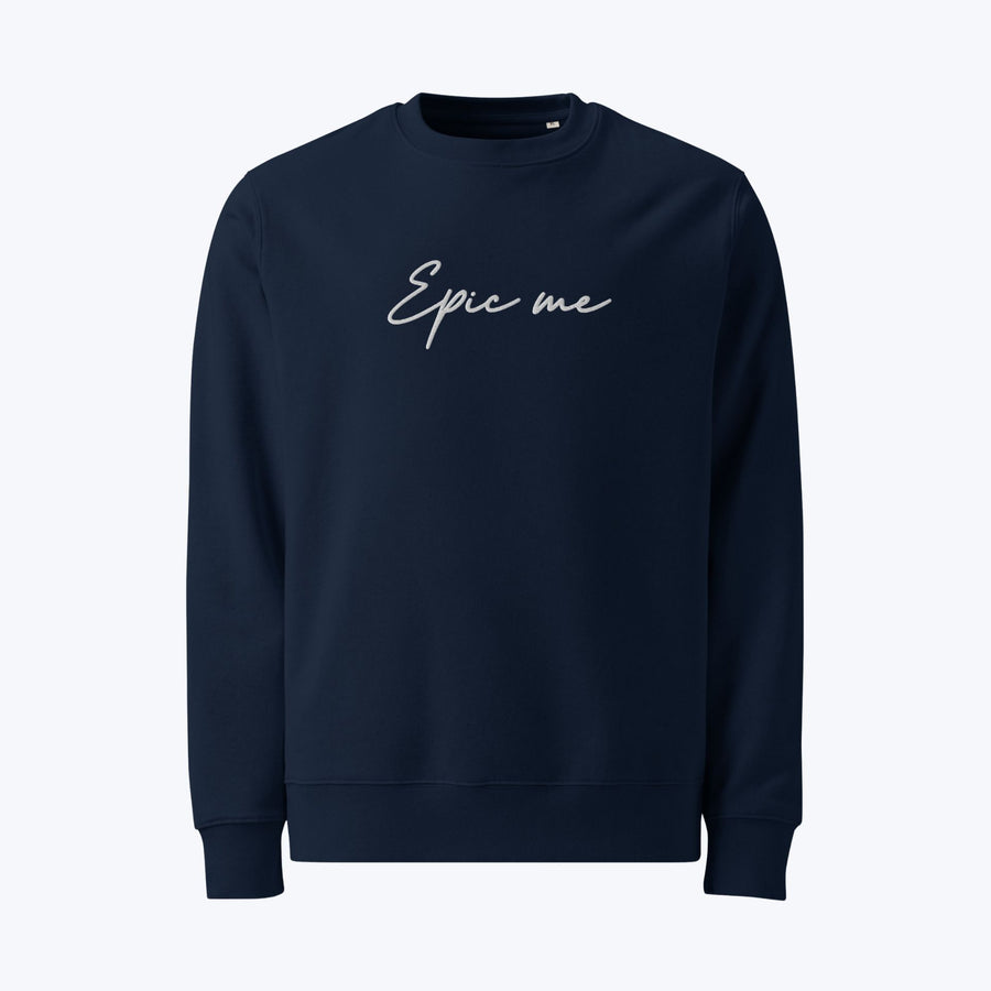 Sudadera sin capucha azul marino Epic Me para hombre, estilo casual

