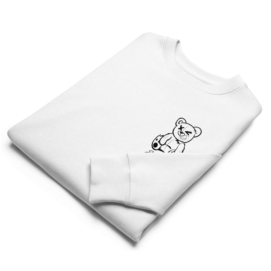 Sudadera blanca sin capucha con estampado Teddy Epic Me