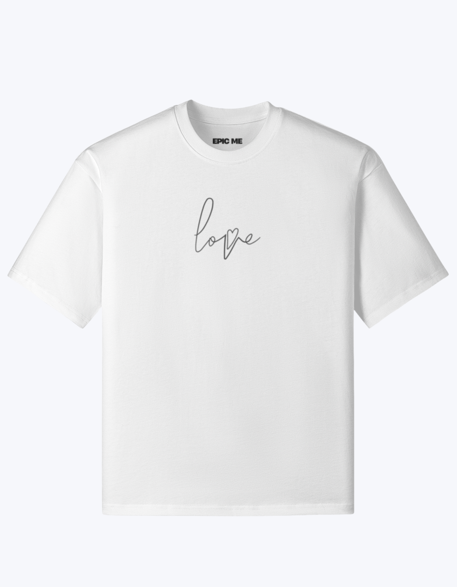 Camiseta oversize blanca con bordado Love - Epic me