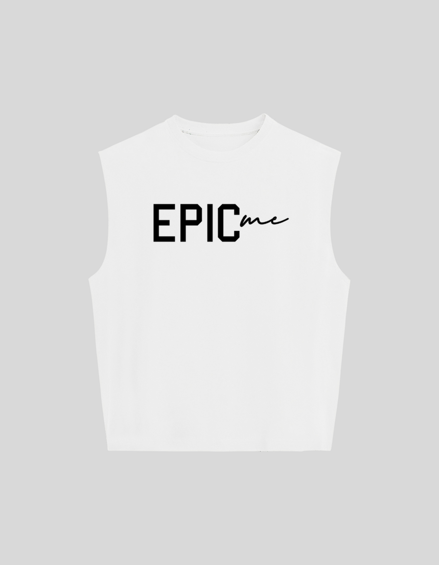 camiseta tank blanca estampado epic me boxy fit
