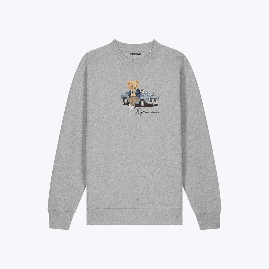 Sudadera sin capucha gris Teddy Epic Me vista frontal