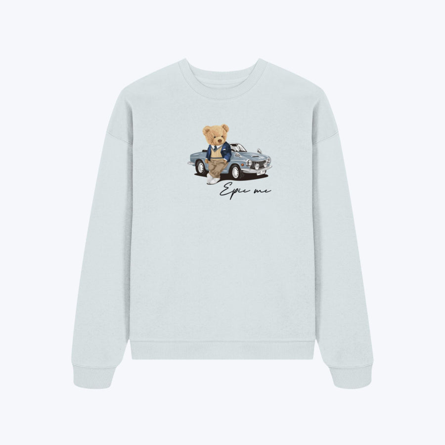 Vista frontal con gráfico Teddy Epic Me en sudadera oversize