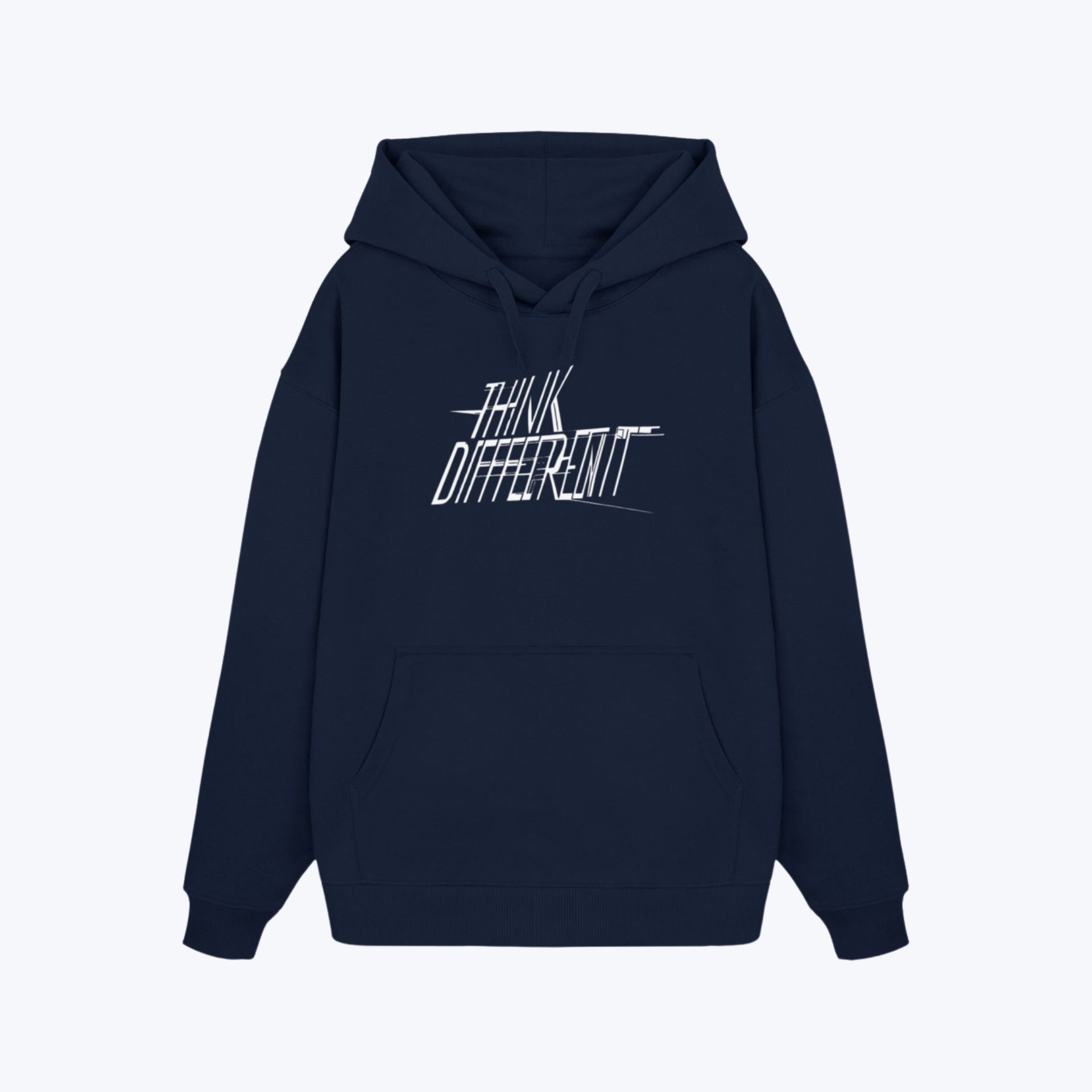 Sudadera con capucha azul marino Think Different Epic Me algodón orgánico