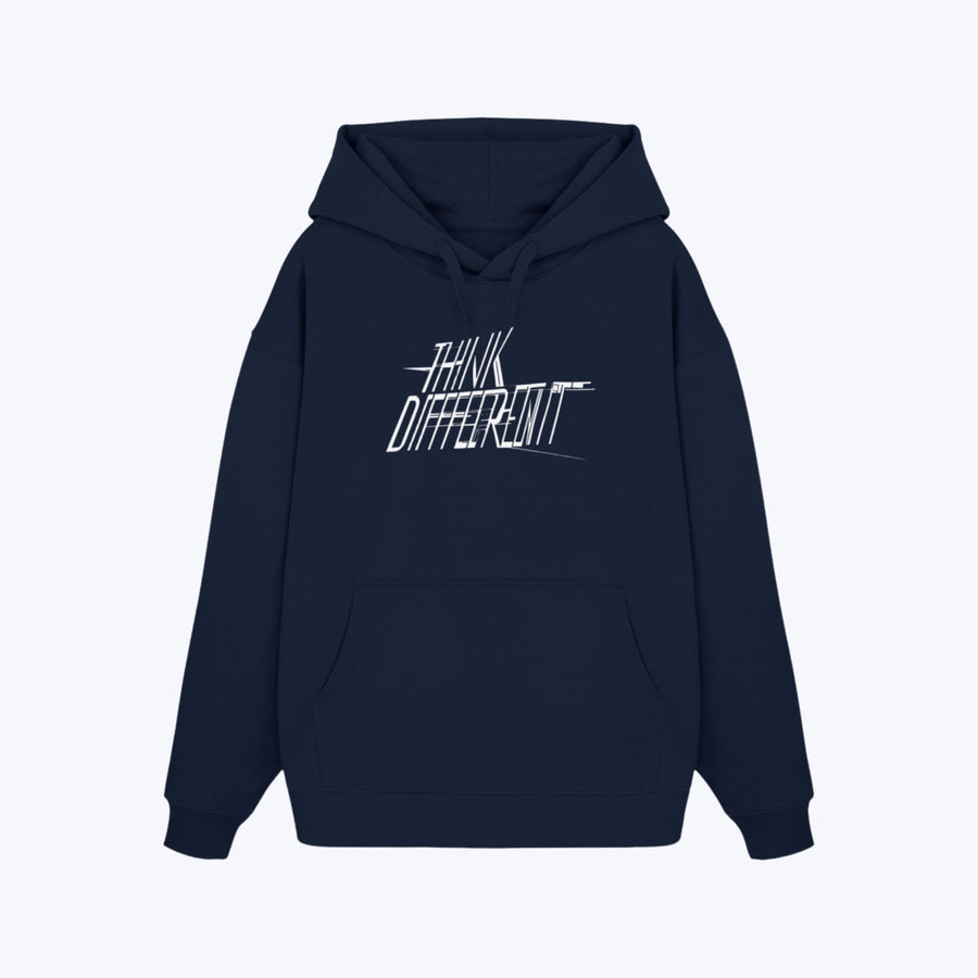 Sudadera con capucha azul marino Think Different Epic Me algodón orgánico
