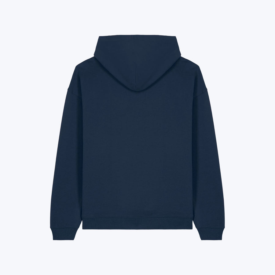 Parte trasera sudadera con capucha azul marino Think Different Epic Me